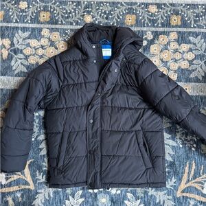 Men's Black Hooded Quilted Puffer Jacket